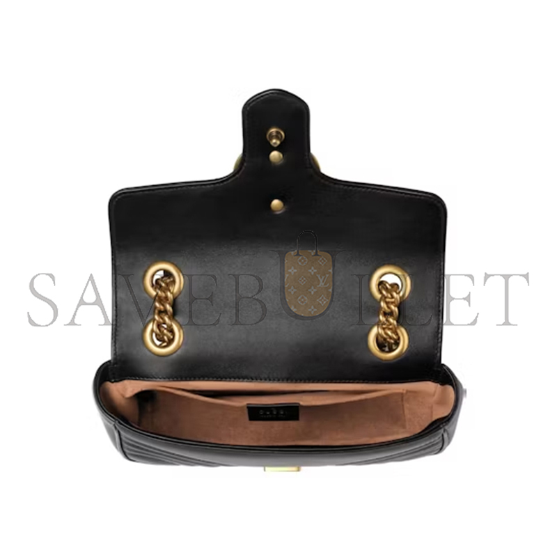 GUCCI GG MARMONT MATELASSÉ SMALL SHOULDER BAG 446744 (22*13*6cm)